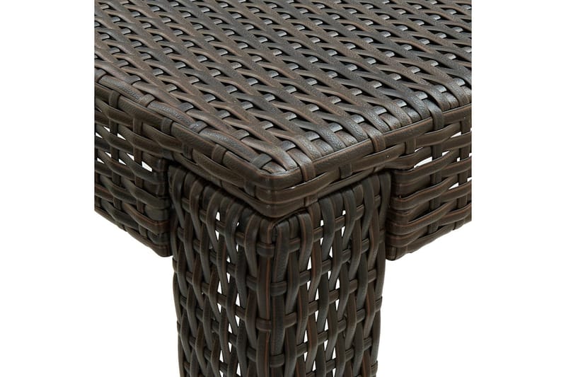 Utendørs barbord brun 140,5x60,5x110,5 cm polyrotting - Brun - Hagemøbler - Hagebord - Barbord