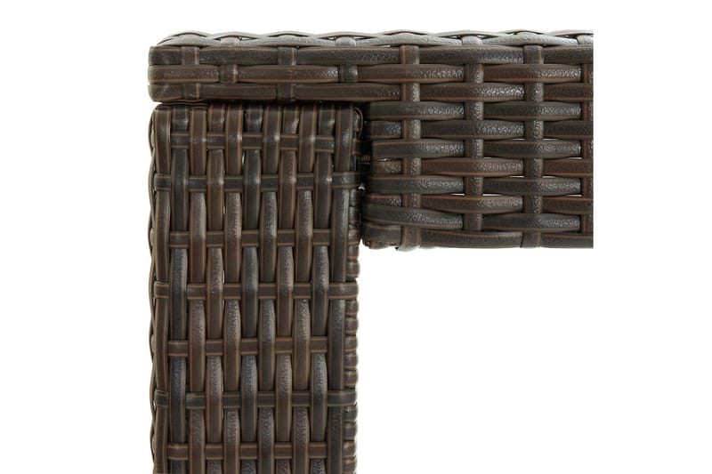 Utendørs barbord brun 140,5x60,5x110,5 cm polyrotting - Brun - Hagemøbler - Hagebord - Barbord
