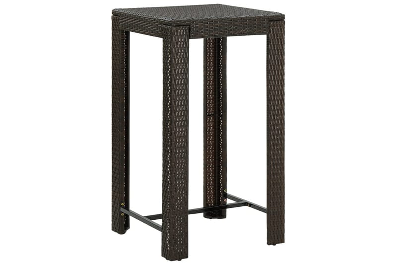 Utendørs barbord brun 60,5x60,5x110,5 cm polyrotting - Brun - Hagemøbler - Hagebord - Barbord