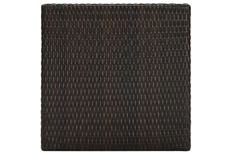Utendørs barbord brun 60,5x60,5x110,5 cm polyrotting - Brun - Barbord