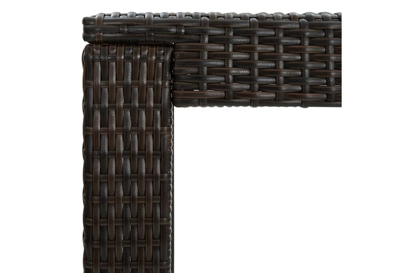 Utendørs barbord brun 60,5x60,5x110,5 cm polyrotting - Brun - Hagemøbler - Hagebord - Barbord