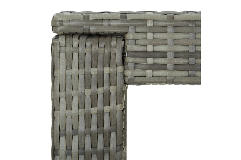 Utendørs barbord grå 100x60,5x110,5 cm polyrotting - Grå - Hagemøbler - Hagebord - Barbord