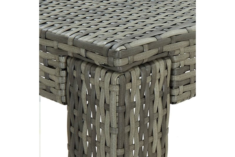 Utendørs barbord grå 100x60,5x110,5 cm polyrotting - Grå - Barbord