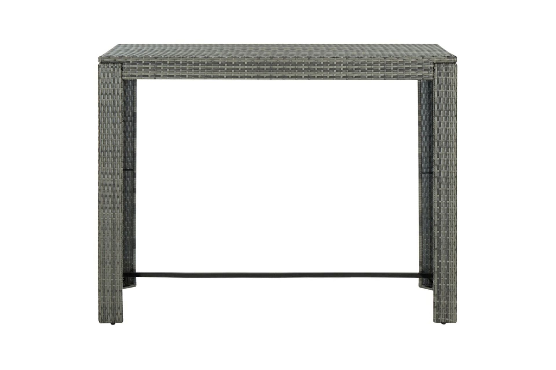 Utendørs barbord grå 140,5x60,5x110,5 cm polyrotting - Grå - Hagemøbler - Hagebord - Barbord