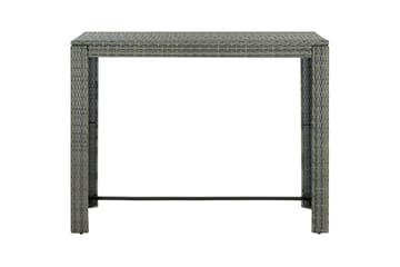 Utendørs barbord grå 140,5x60,5x110,5 cm polyrotting - Grå - Hagemøbler - Hagebord - Barbord