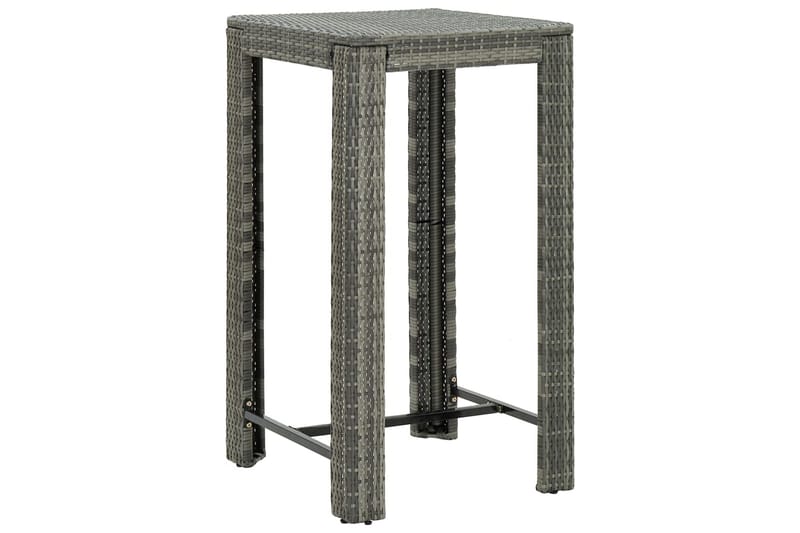 Utendørs barbord grå 60,5x60,5x110,5 cm polyrotting - Grå - Hagemøbler - Hagebord - Barbord
