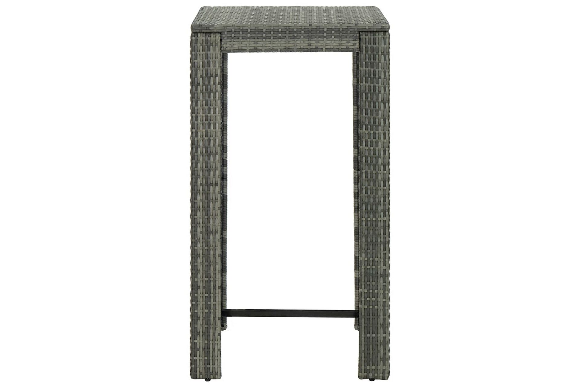 Utendørs barbord grå 60,5x60,5x110,5 cm polyrotting - Grå - Hagemøbler - Hagebord - Barbord