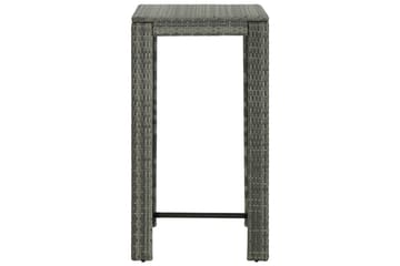 Utendørs barbord grå 60,5x60,5x110,5 cm polyrotting - Grå - Hagemøbler - Hagebord - Barbord