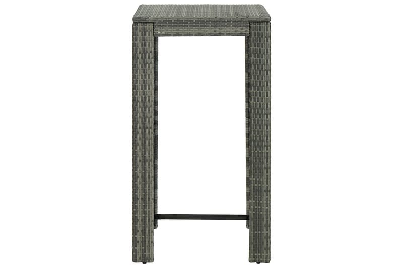 Utendørs barbord grå 60,5x60,5x110,5 cm polyrotting - Grå - Hagemøbler - Hagebord - Barbord