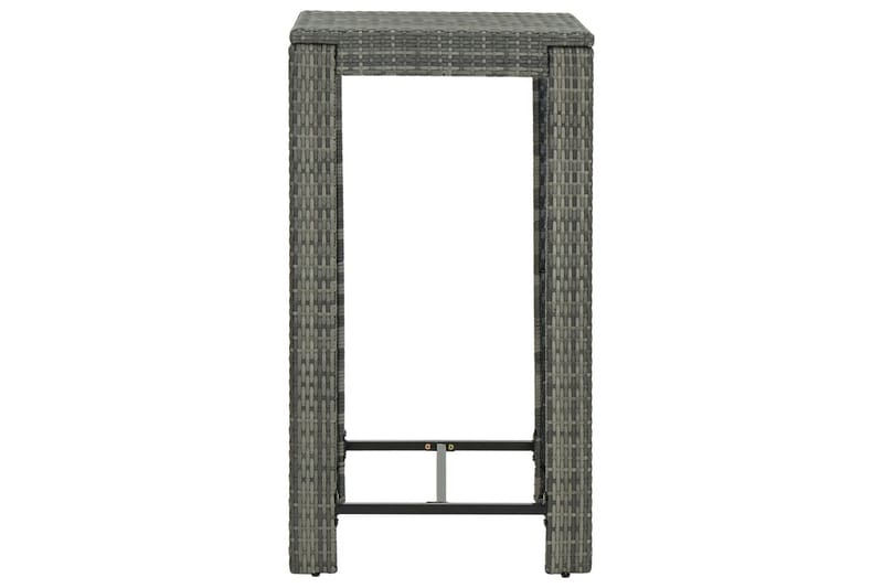 Utendørs barbord grå 60,5x60,5x110,5 cm polyrotting - Grå - Hagemøbler - Hagebord - Barbord