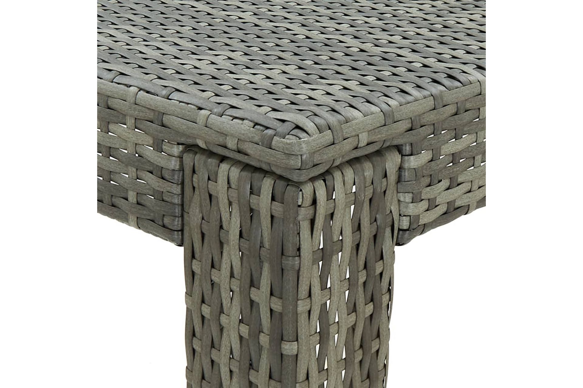Utendørs barbord grå 60,5x60,5x110,5 cm polyrotting - Grå - Hagemøbler - Hagebord - Barbord