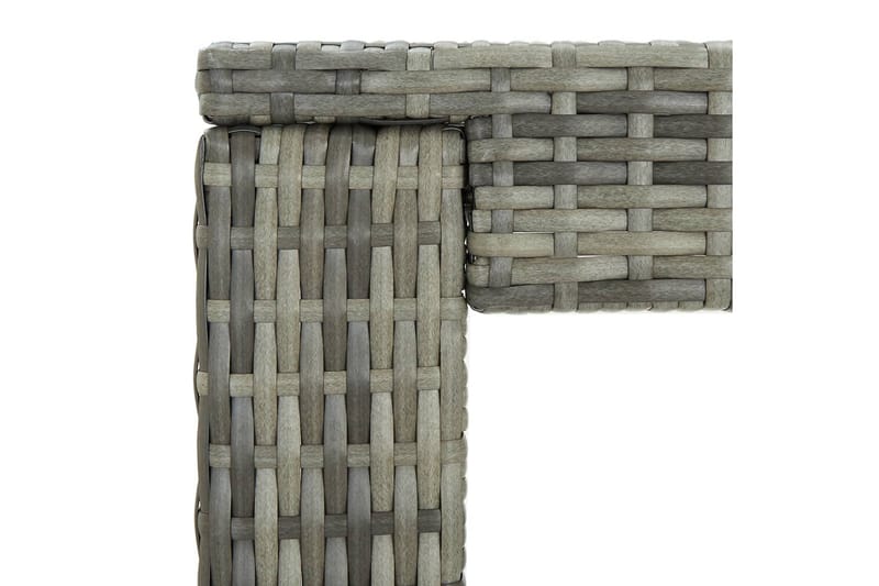 Utendørs barbord grå 60,5x60,5x110,5 cm polyrotting - Grå - Hagemøbler - Hagebord - Barbord