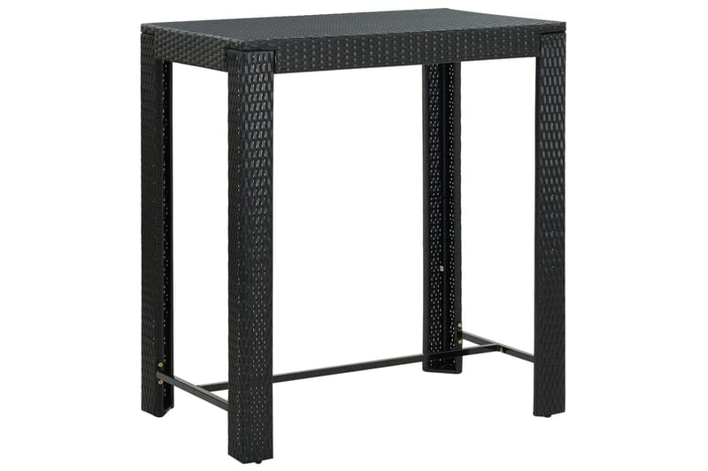 Utendørs barbord svart 100x60,5x110,5 cm polyrotting - Svart - Barbord