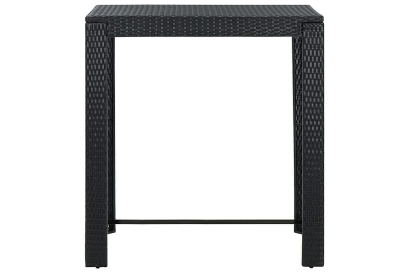 Utendørs barbord svart 100x60,5x110,5 cm polyrotting - Svart - Barbord