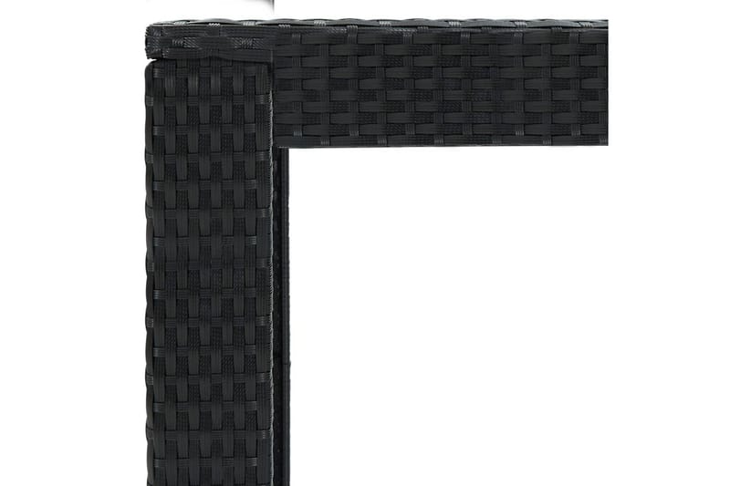 Utendørs barbord svart 140,5x60,5x110,5 cm polyrotting - Svart - Barbord
