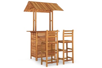 beBasic Hagebarsett 3 deler heltre akasie - Brun - Hagemøbler - Hagebord - Barbord