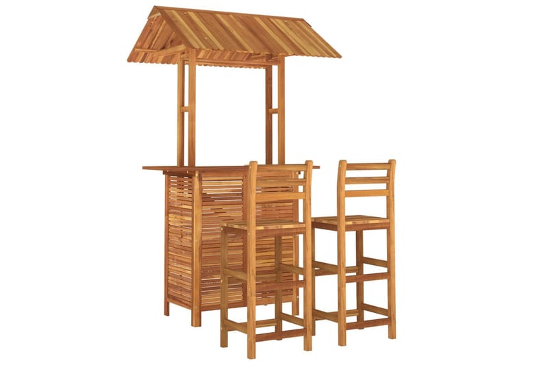beBasic Hagebarsett 3 deler heltre akasie - Brun - Hagemøbler - Hagebord - Barbord