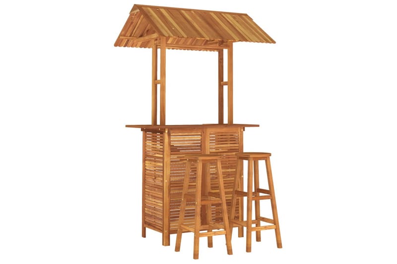 beBasic Hagebarsett 3 deler heltre akasie - Brun - Hagemøbler - Hagebord - Barbord
