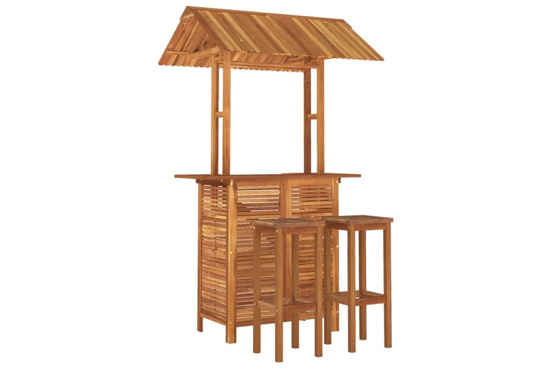 beBasic Hagebarsett 3 deler heltre akasie - Brun - Hagemøbler - Hagebord - Barbord