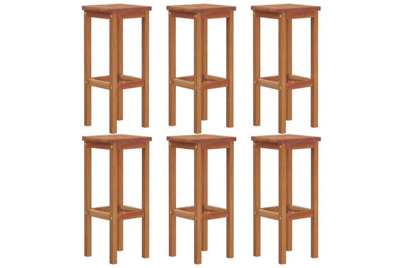 beBasic Hagebarsett 7 deler heltre akasie - Brun - Hagemøbler - Hagebord - Barbord