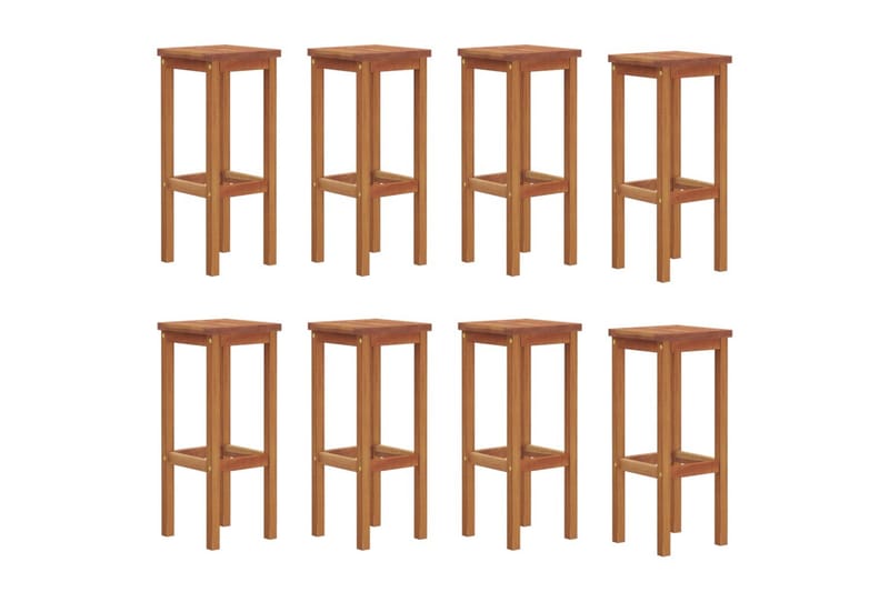 beBasic Hagebarsett 9 deler heltre akasie - Brun - Hagemøbler - Hagebord - Barbord