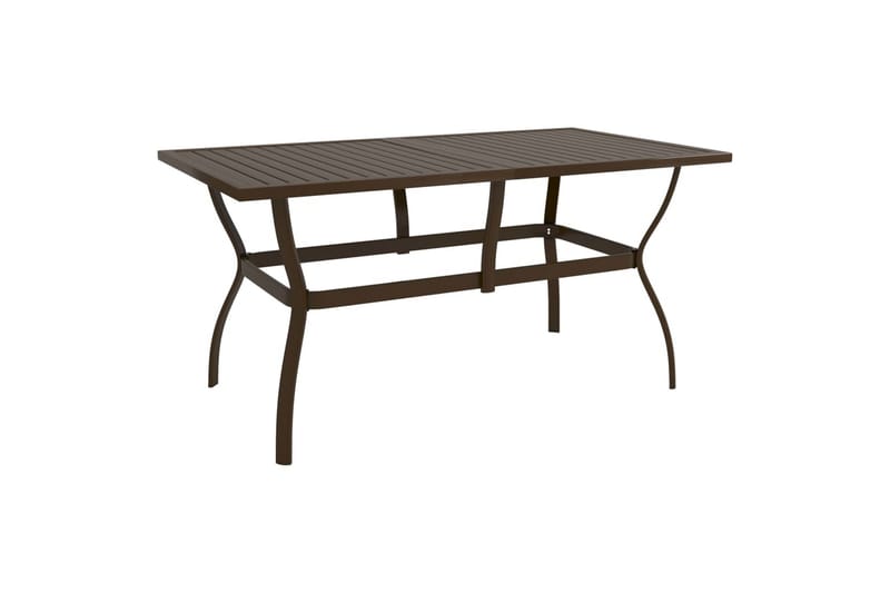beBasic Hagebord brun 140x80x72 cm stål - Brun - Hagemøbler - Hagebord - Spisebord ute