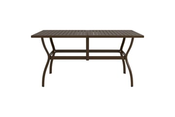 beBasic Hagebord brun 140x80x72 cm stål - Brun - Hagemøbler - Hagebord - Spisebord ute