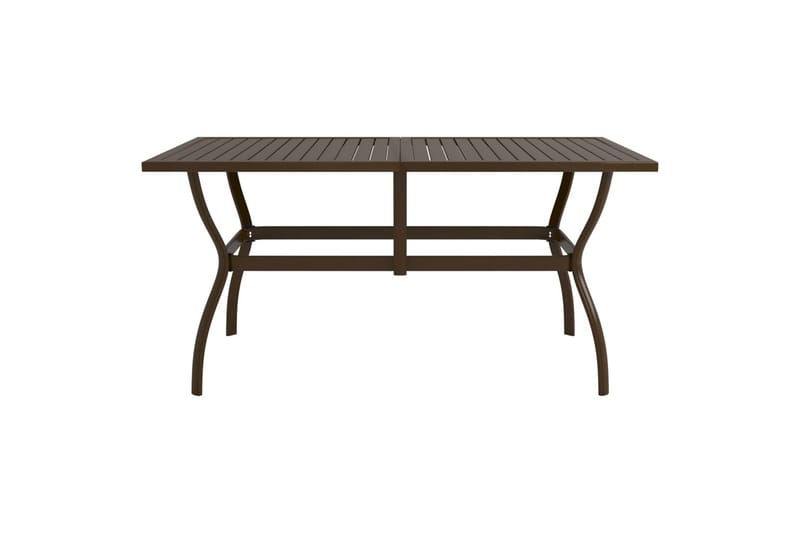 beBasic Hagebord brun 140x80x72 cm stål - Brun - Hagemøbler - Hagebord - Spisebord ute