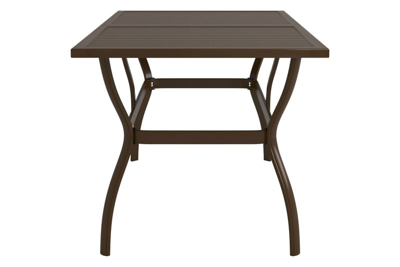 beBasic Hagebord brun 140x80x72 cm stål - Brun - Hagemøbler - Hagebord - Spisebord ute