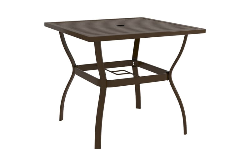 beBasic Hagebord brun 81,5x81,5x72 cm stål - Brun - Hagemøbler - Hagebord - Spisebord ute
