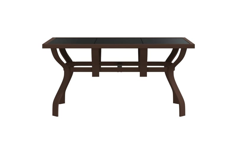beBasic Hagebord brun og svart 140x70x70 cm stål og glass - Brun - Hagemøbler - Hagebord - Spisebord ute