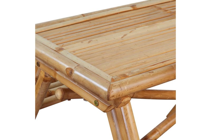 beBasic Piknikbord 115x115x81 cm bambus - Brun - Piknikbord