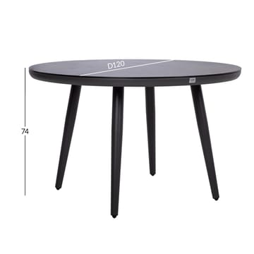 Bord HOME4YOU Bristol D120x74 cm grå - Grå - Hagemøbler - Hagebord - Spisebord ute