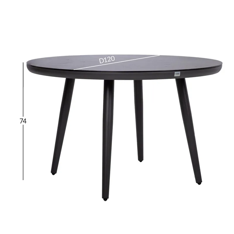 Bord HOME4YOU Bristol D120x74 cm grå - Grå - Hagemøbler - Hagebord - Spisebord ute