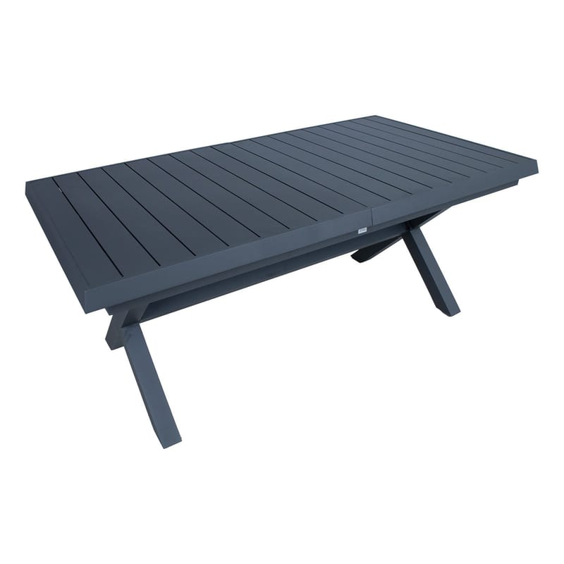 Bord HOME4YOU Columbus 183/243x100x76 Mørkegrå - Mørkegrå - Hagemøbler - Hagebord - Spisebord ute