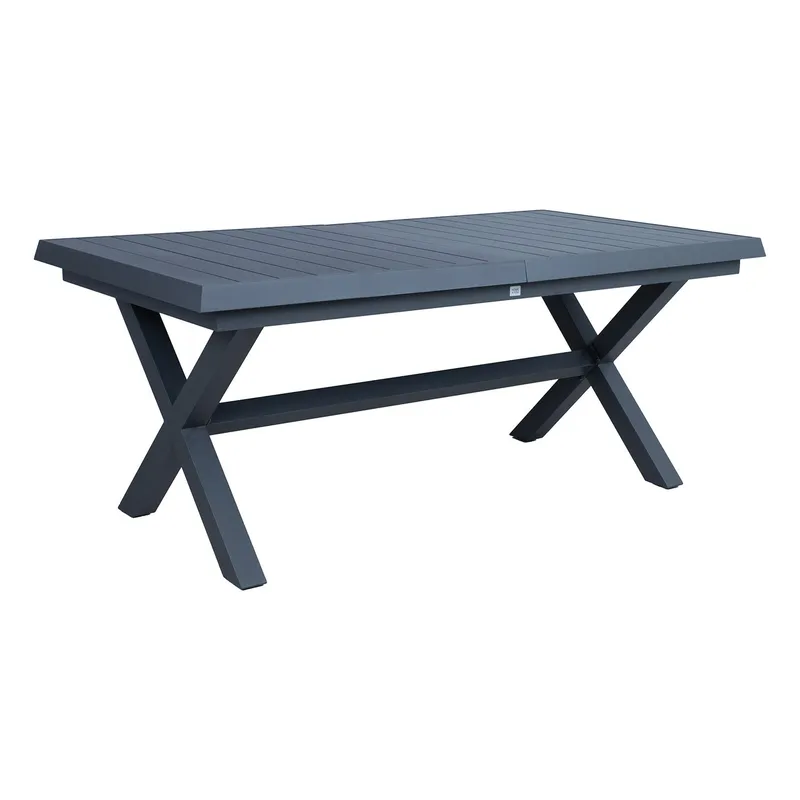 Bord HOME4YOU Columbus 183/243x100x76 Mørkegrå, Mørkegrå