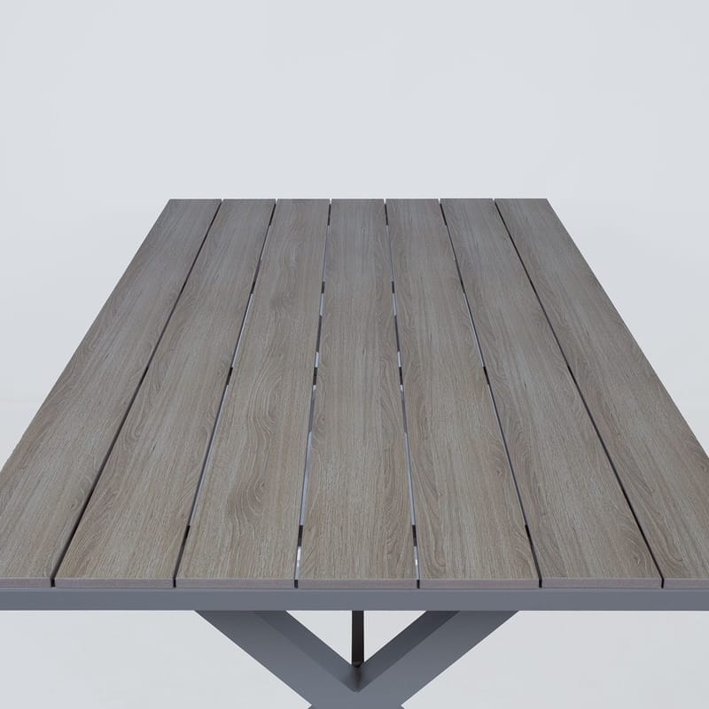 Bord HOME4YOU Corinna 180x100x74 cm Lysegrå - Lysegrå - Hagemøbler - Hagebord - Spisebord ute