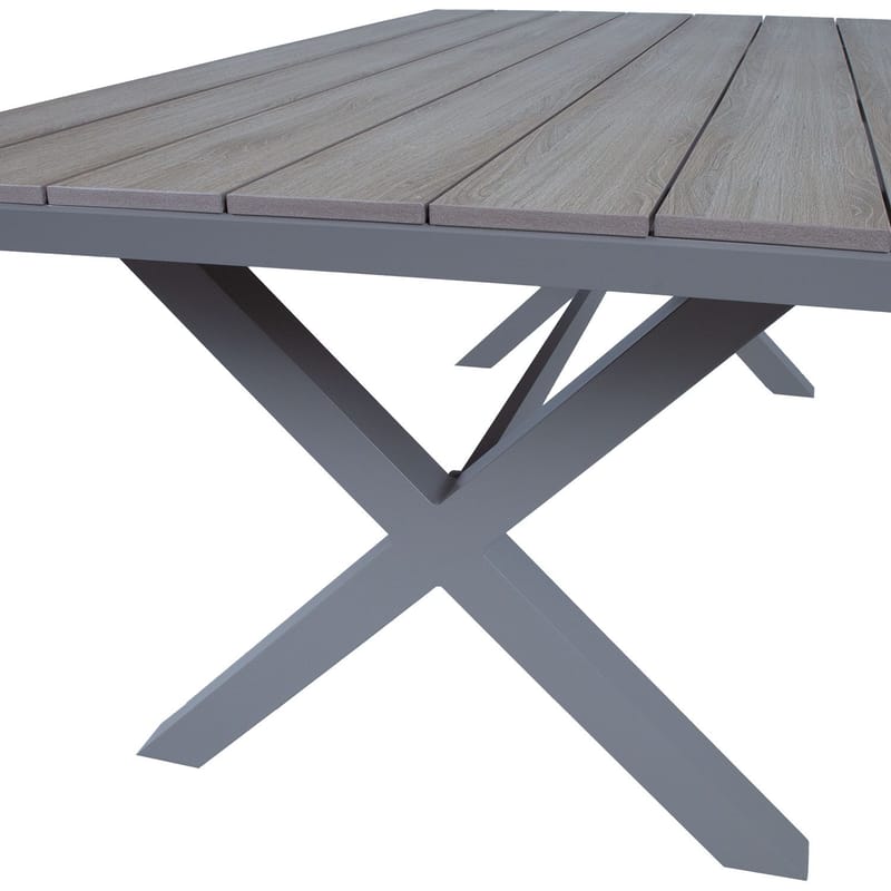 Bord HOME4YOU Corinna 180x100x74 cm Lysegrå - Lysegrå - Hagemøbler - Hagebord - Spisebord ute