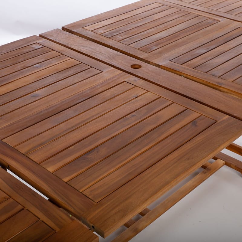 Bord HOME4YOU Fabiola 285/225/165x100x75 cm akasie - Akasie - Hagemøbler - Hagebord - Spisebord ute