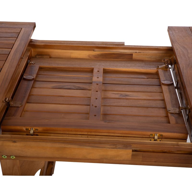 Bord HOME4YOU Fabiola 285/225/165x100x75 cm akasie - Akasie - Hagemøbler - Hagebord - Spisebord ute