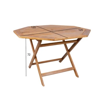 Bord HOME4YOU Finlay 120x120x72 cm Akasie - Akasie - Hagemøbler - Hagebord - Spisebord ute
