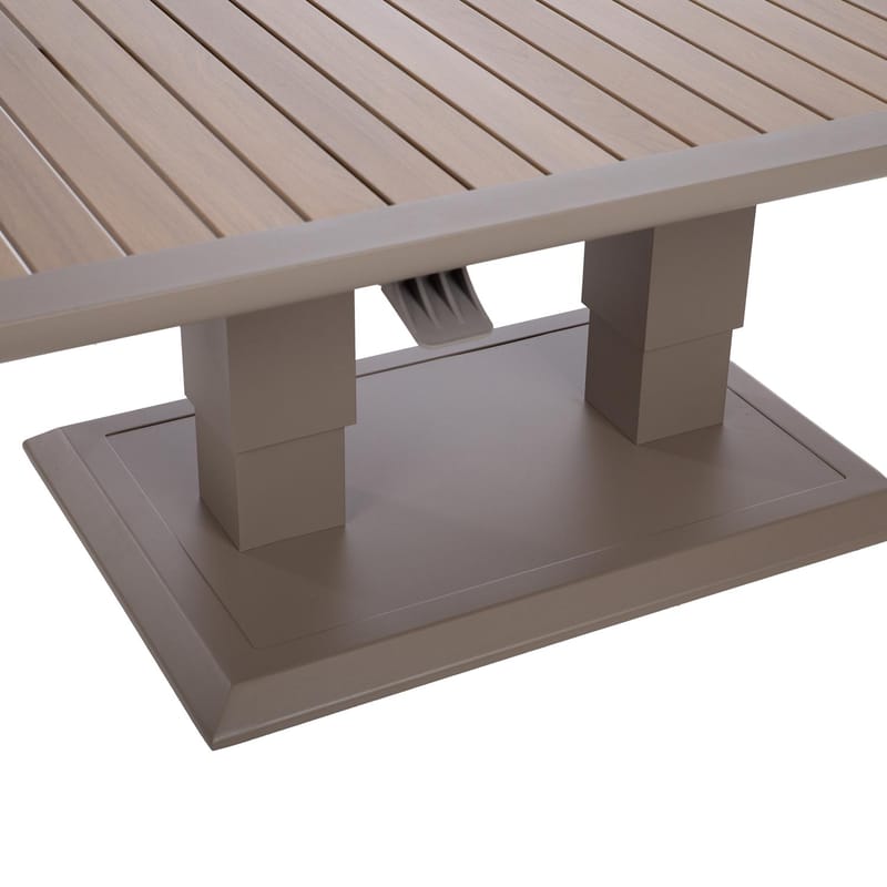 Bord HOME4YOU Marenda 150x90x2-75 cm Gråbeige - Gråbeige - Hagemøbler - Hagebord - Spisebord ute