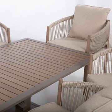 Bord HOME4YOU Marenda 150x90x2-75 cm Gråbeige - Gråbeige - Hagemøbler - Hagebord - Spisebord ute