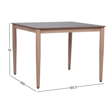 Bord HOME4YOU Medina 101,5x100x76 cm beige - beige - Hagemøbler - Hagebord - Spisebord ute