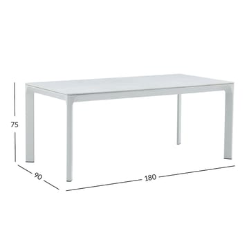 Bord HOME4YOU Melrose 180x90x75 cm beige - beige - Hagemøbler - Hagebord - Spisebord ute