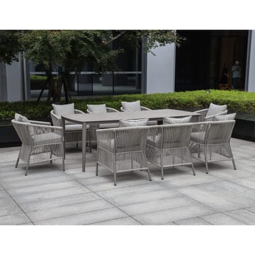 Bord HOME4YOU Silva 220x100x75 cm Gråbeige - Gråbeige - Hagemøbler - Hagebord - Spisebord ute