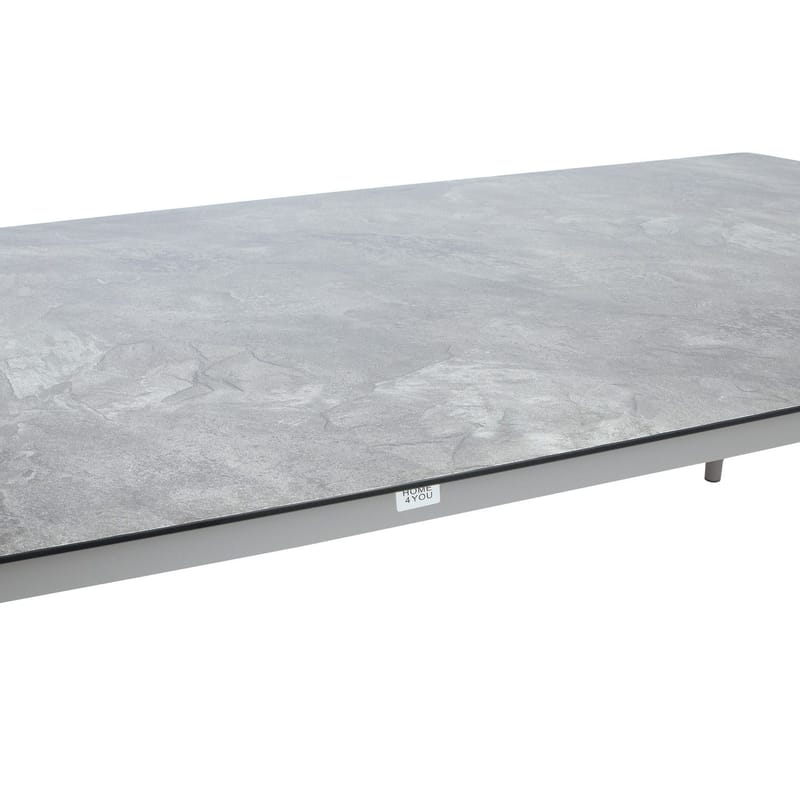 Bord HOME4YOU Silva 220x100x75 cm Gråbeige - Gråbeige - Hagemøbler - Hagebord - Spisebord ute