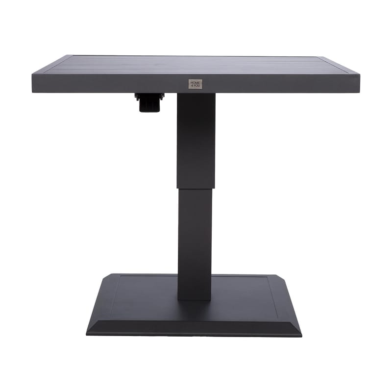Bord HOME4YOU Tomson 85x85x52–75 cm Mørkegrå - mørkegrå - Hagemøbler - Hagebord - Spisebord ute