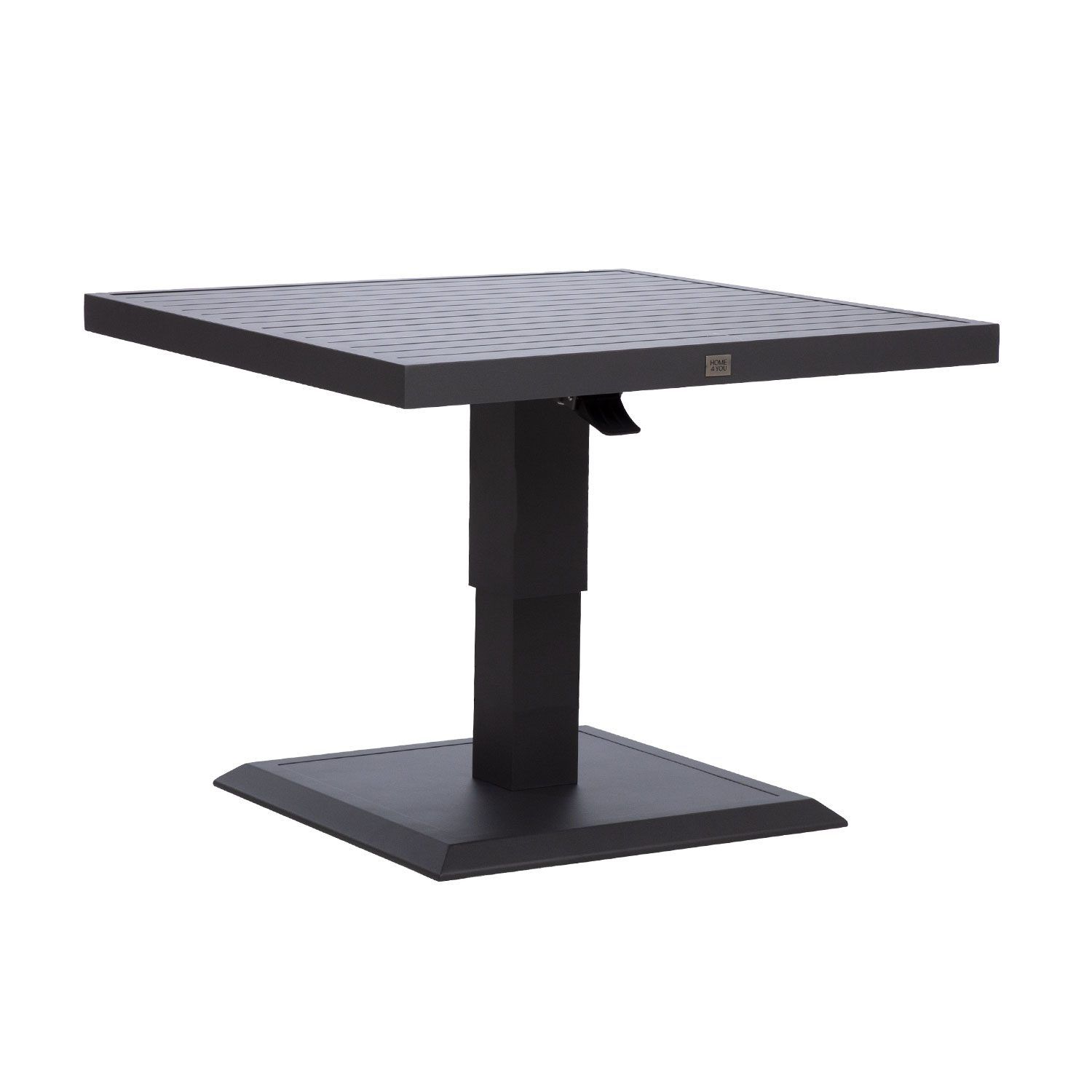 Bord HOME4YOU Tomson 85x85x52–75 cm Mørkegrå - Mørkegrå