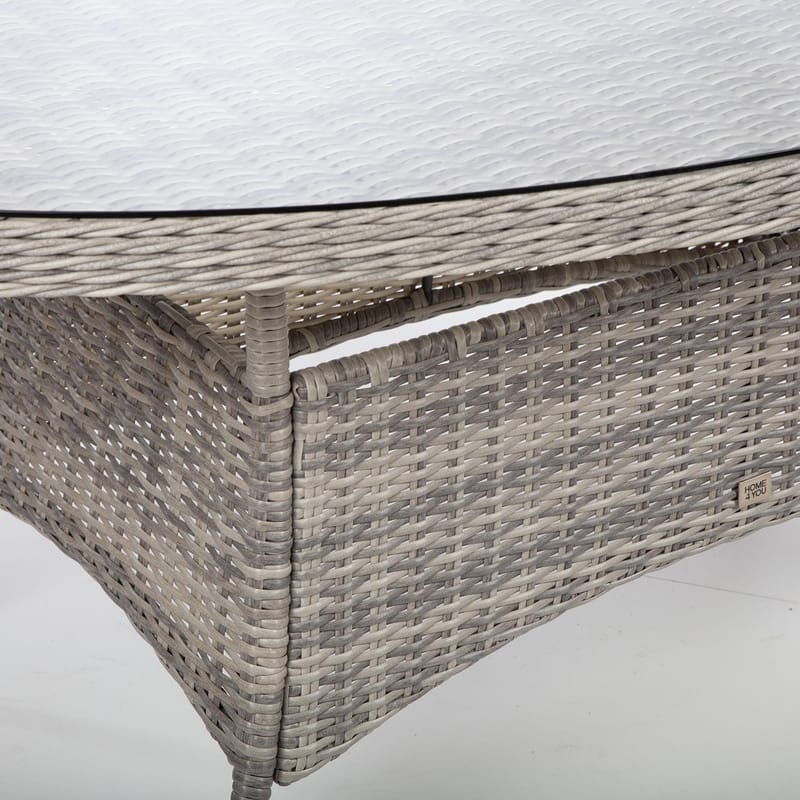 Bord HOME4YOU Trento 180x100x75 cm Lysegrå - Lysegrå - Hagemøbler - Hagebord - Spisebord ute